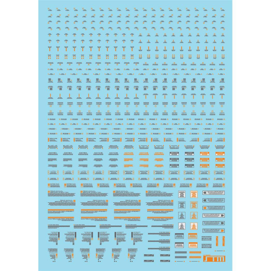 (STM) MG RB01 HIQ Style (General Warning Department) Special Water sticker (fluorescent orange grey)