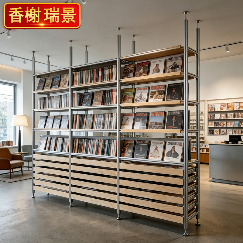 Industrial Style Solid Wood Marine Board Multi-Layer Bookshelf Display Rack Creative Partition Display Cabinet Bookstore Aluminum Profile Display Cabinet Industrial Style Solid Wood Marine Board Multi-Layer Bookshelf Display Rack Creative Partition Display Cabinet Bookstore Aluminum Profile Display Cabinet