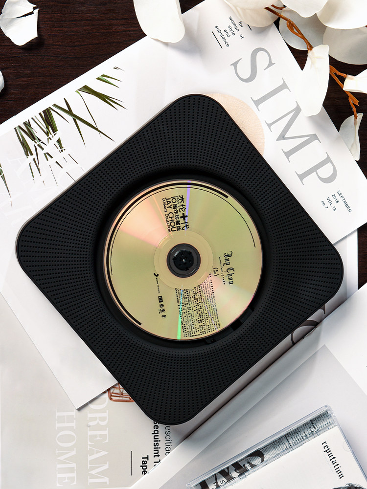 Cd Player Retro Album Player Music Listening Disc Vinyl Cd Record Player Wall-Mounted Audiophile-Grade Player