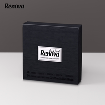 Renova葡萄牙进口彩色餐巾纸正方形西餐厅纸巾 黑标黑色2层