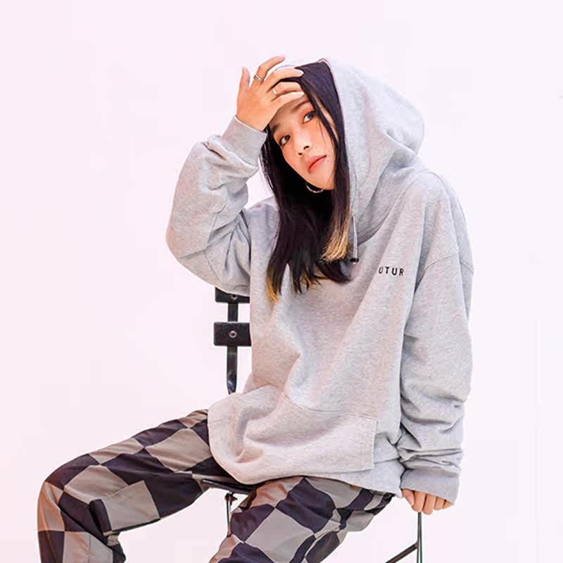 SHADOW DANCER CIKA Identical Sleeve Headliner Letters Street Hip Hop Loose 100 Hitch Dancing Long Sleeve Thick Cotton T