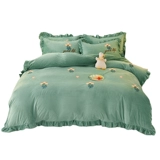 Демисезонный коралловый комплект, флисовый фланелевый двусторонний пододеяльник, 4 предмета