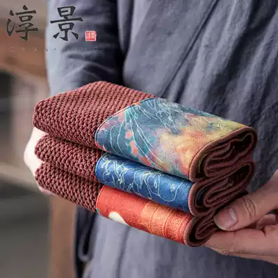 middot high-grade Chinese tea towel thickened large absorbent tea table rag kung fu tea set small tea table special towel