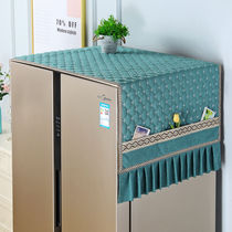 Refrigerator cover cloth top dust cover Double door dustproof single door protective cover towel cover Curtain towel cover dustproof cloth Nordic style