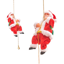 Christmas decorations Santa Claus climbing rope toys childrens electric gifts can climb chimney ladders and climb beads