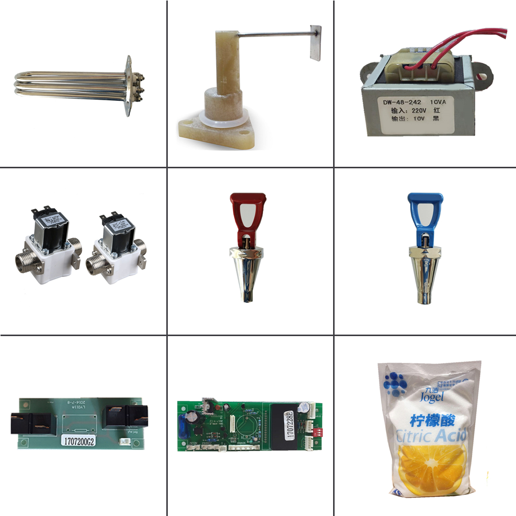 Commercial stepper water boiler accessories upper and down electrode computer plate heating pipe solenoid valve transformer