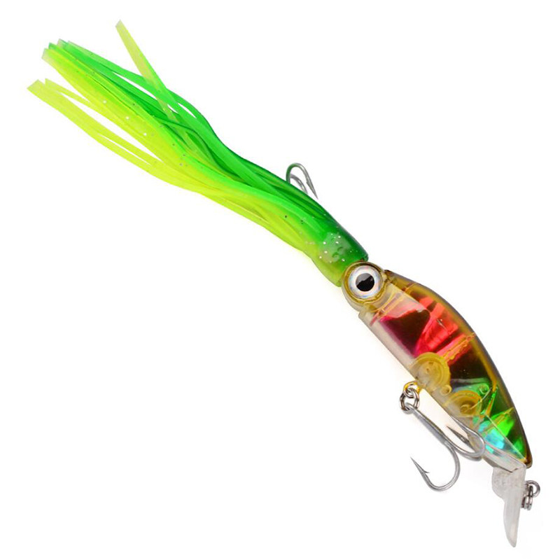 Lujah Bait Sea Fishing Octopus Squid Bait Bait 9cm18G Fishing Loud pearl Tuna Grouper Bait-Taobao