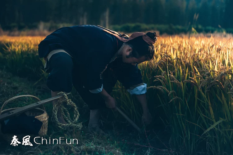 [Qin Feng ChinFun] Compassion for farmers Hanfu 裋Brown jacket suit civilian peasant clothing original design
