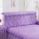 Phù hợp với phiên bản Hàn Quốc của công chúa chần bông dày đàn hồi dày dặn bao gồm giường bao gồm khăn phủ đầu giường bọc da đầu giường bảo vệ đầu vải che bụi - Bảo vệ bụi