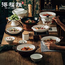 Jingdezhen Ceramics Simple and upscale Japanese tableware dish set for household dishes creative high value 2022 new models