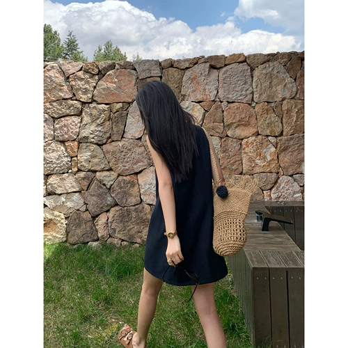 pusumede Майка, платье-комбинация, мини-юбка без рукавов, свободный прямой крой