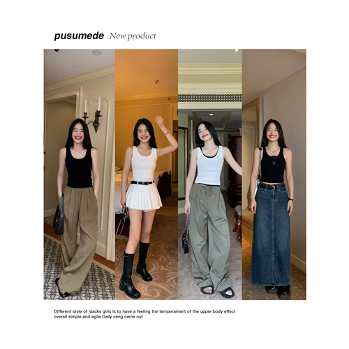 pusumede Трикотажная майка топ, приталенная футболка без рукавов