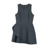 pusumede Черное дизайнерское платье без рукавов с круглым воротником, юбка, тренд сезона, юбка-пачка