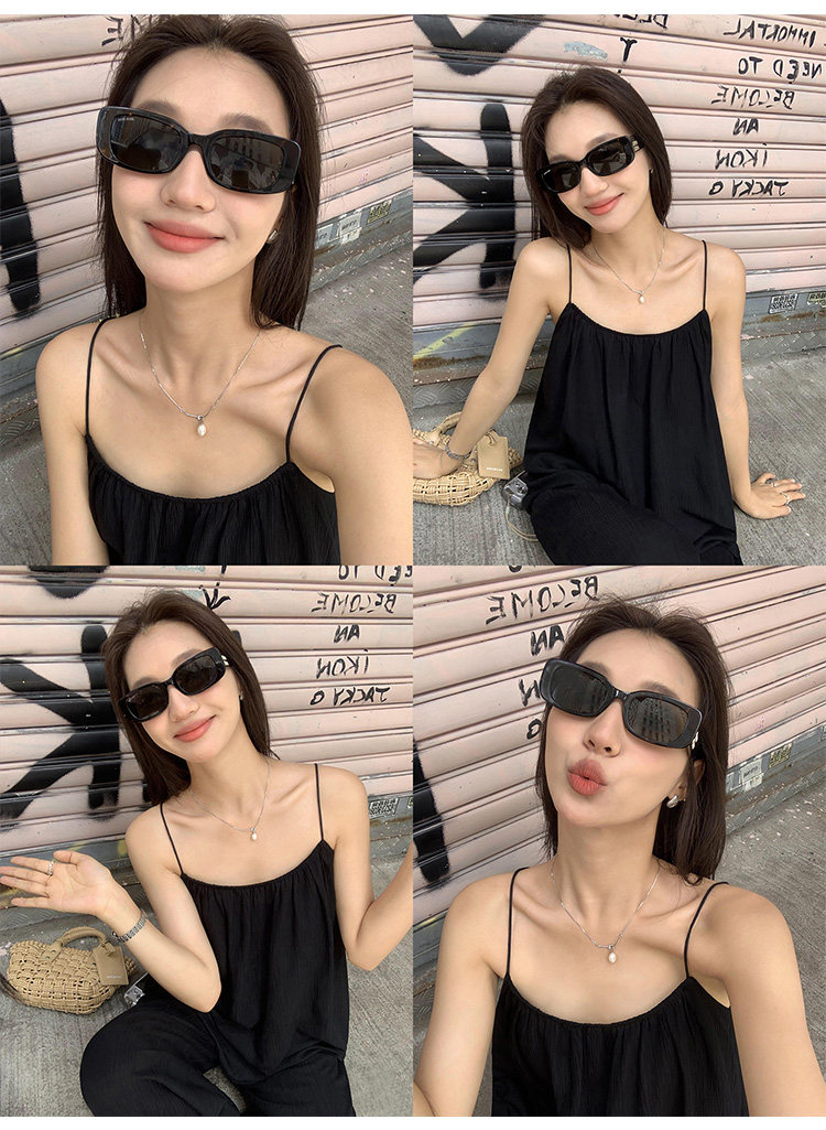 Топы/майки pusumede 黑色吊带背心女夏外穿宽松露背小衫设计感小众无袖上衣