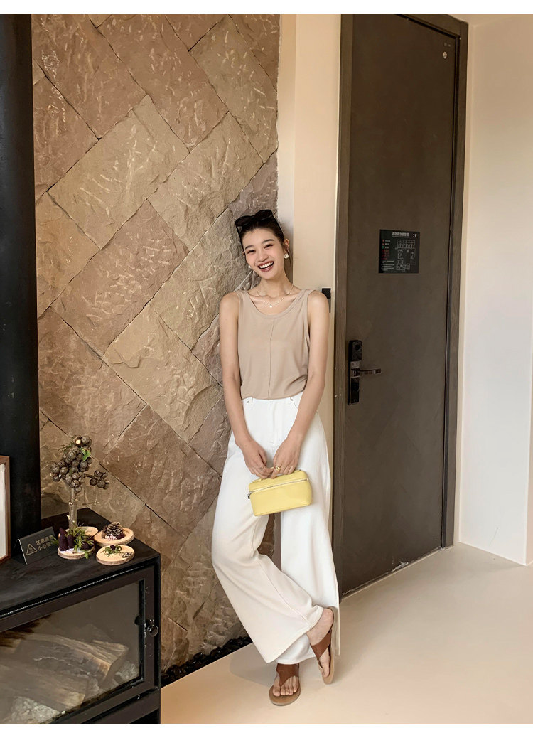 Топы/майки pusumede 复古性感露背吊带背心女夏季外穿宽松慵懒休闲无袖上衣