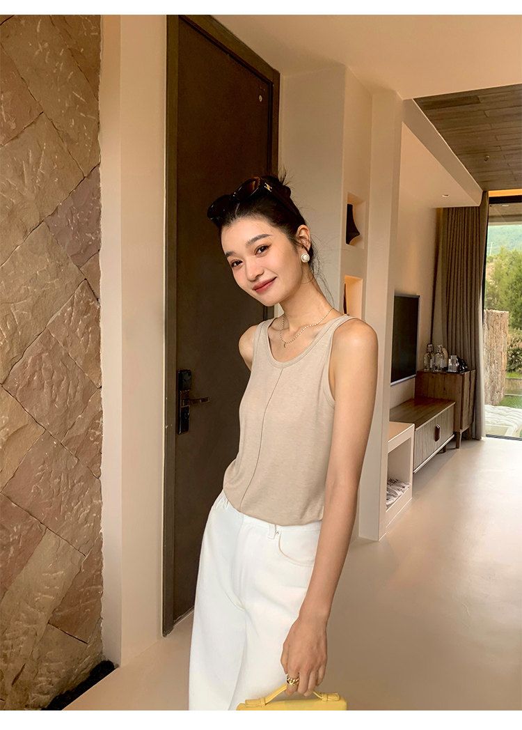 Топы/майки pusumede 复古性感露背吊带背心女夏季外穿宽松慵懒休闲无袖上衣