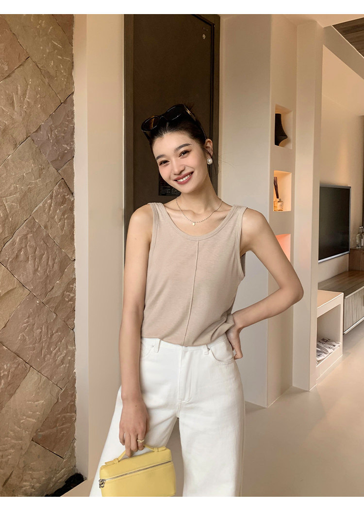 Топы/майки pusumede 复古性感露背吊带背心女夏季外穿宽松慵懒休闲无袖上衣