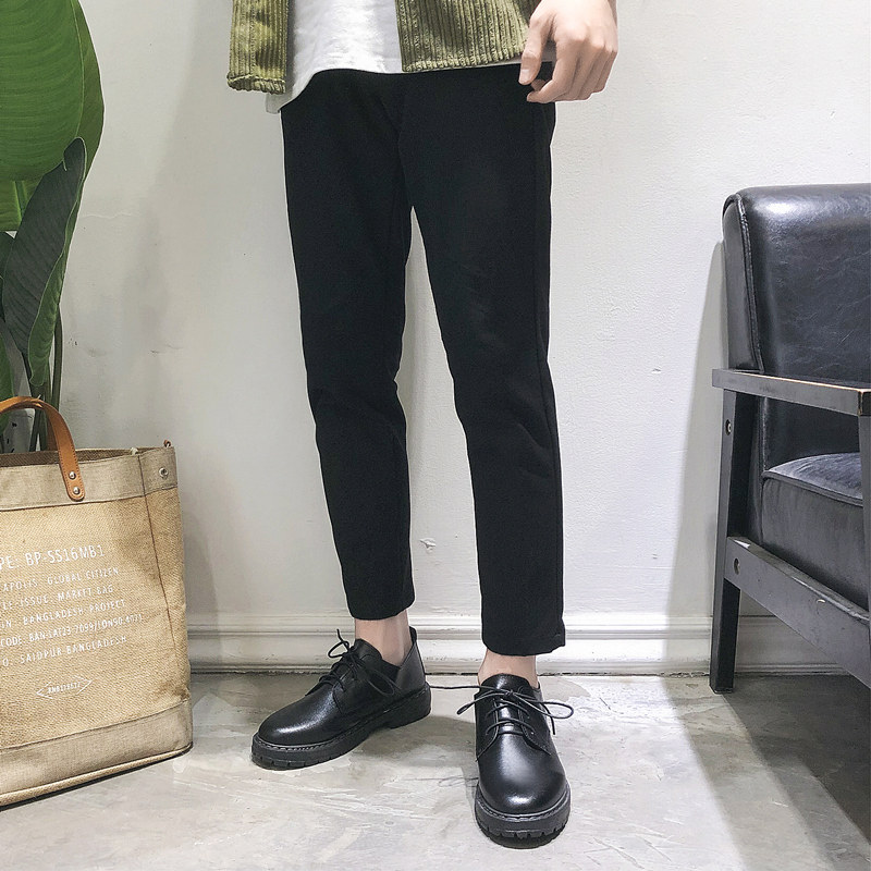 Winter British-Style Leather Shoes for Men, Casual Business Formal Wear, Breathable Large-Toe Small Leather Shoes, Korean Style Trendy Youth Round-Toe Suit Shoes