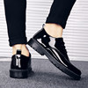 Spring Leather Shoes for Men, Korean Style Trendy British Student Versatile Casual Shoes, Black Height-Increasing Youth Suit Small Leather Shoes