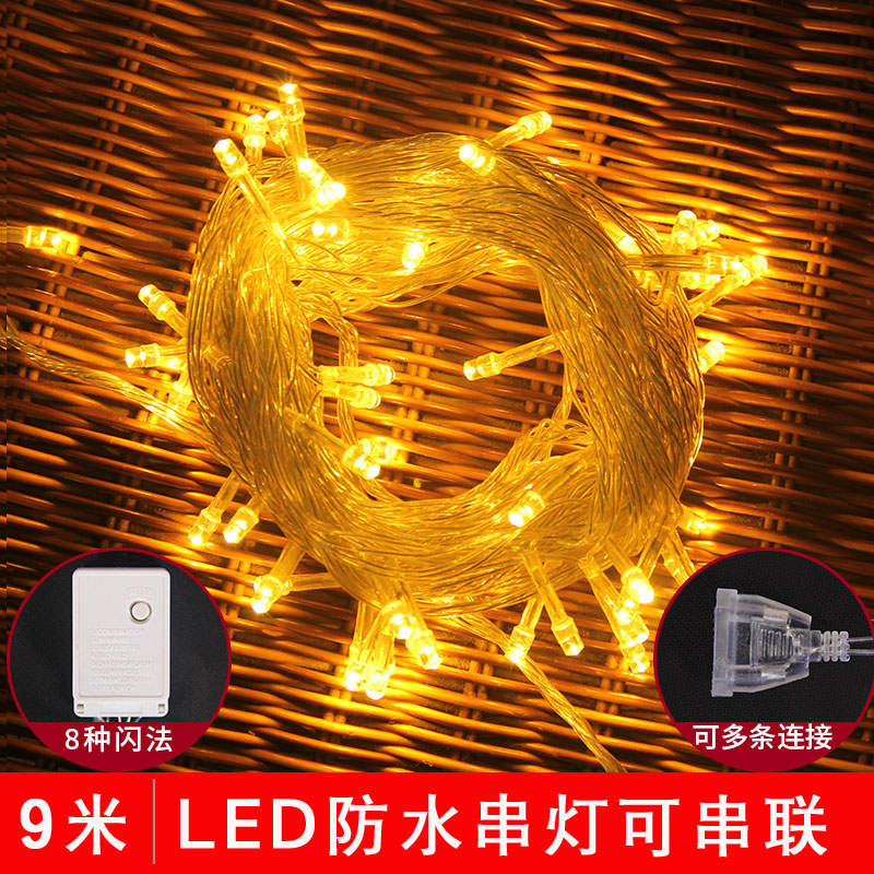 Christmas decoration outdoor lights waterproof LED string holiday lights colorful new year wedding festive flickering wedding