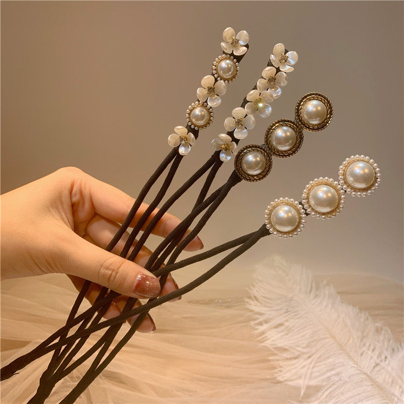 Superfairy Imitation Shell Flowers Pearl Pellet Hair HAIR STYLE SLOTH JAPAN SOUTH KOREA HAIR ACCESSORIES SENSUAL HEADWEAR WOMAN