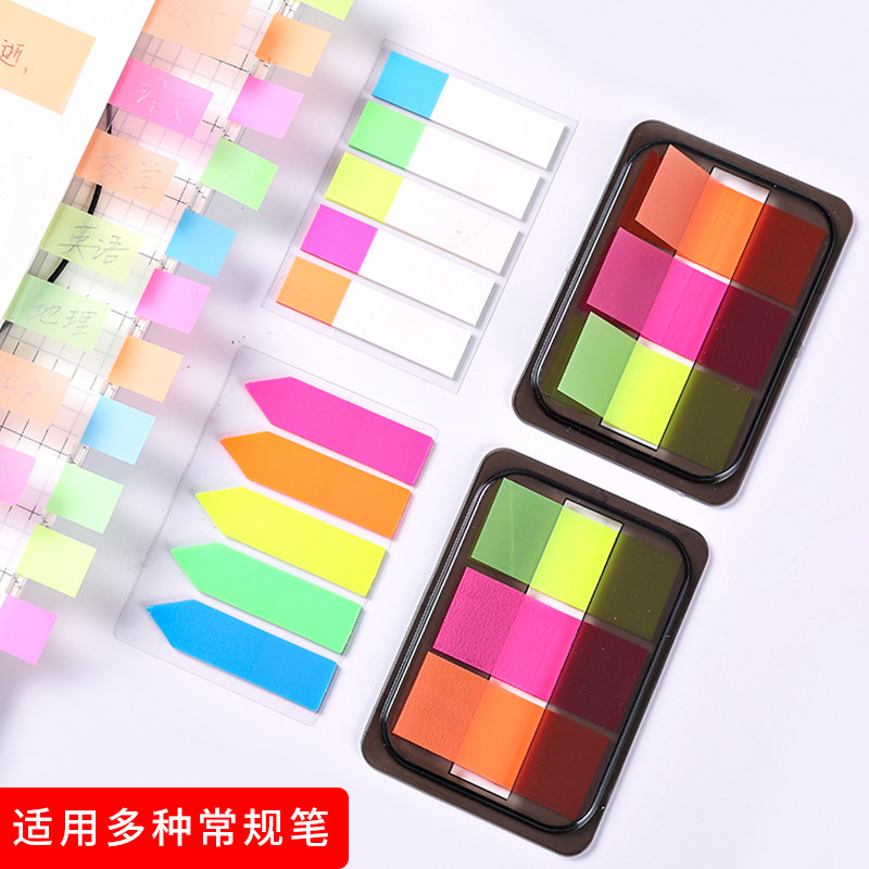 Post-it note label sticker Cute cartoon girl heart small fresh mark note Creative note indication Fluorescent mark sticker Post-it note book small book wholesale student bookmark paper index sticker