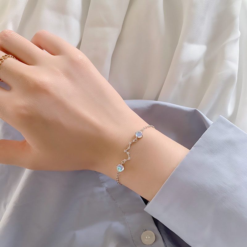 925 Pure Silver BeiDou Bracelet girl Han Edition student personality decoration in small design 2022 new fashion