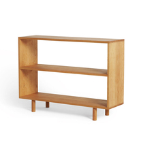 Double cherry wood bookcase Simple wood Japanese-style environmental protection small side a few storage round legs 1m customizable cabinet