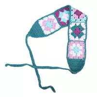 Синяя этническая повязка на голову, этнический стиль