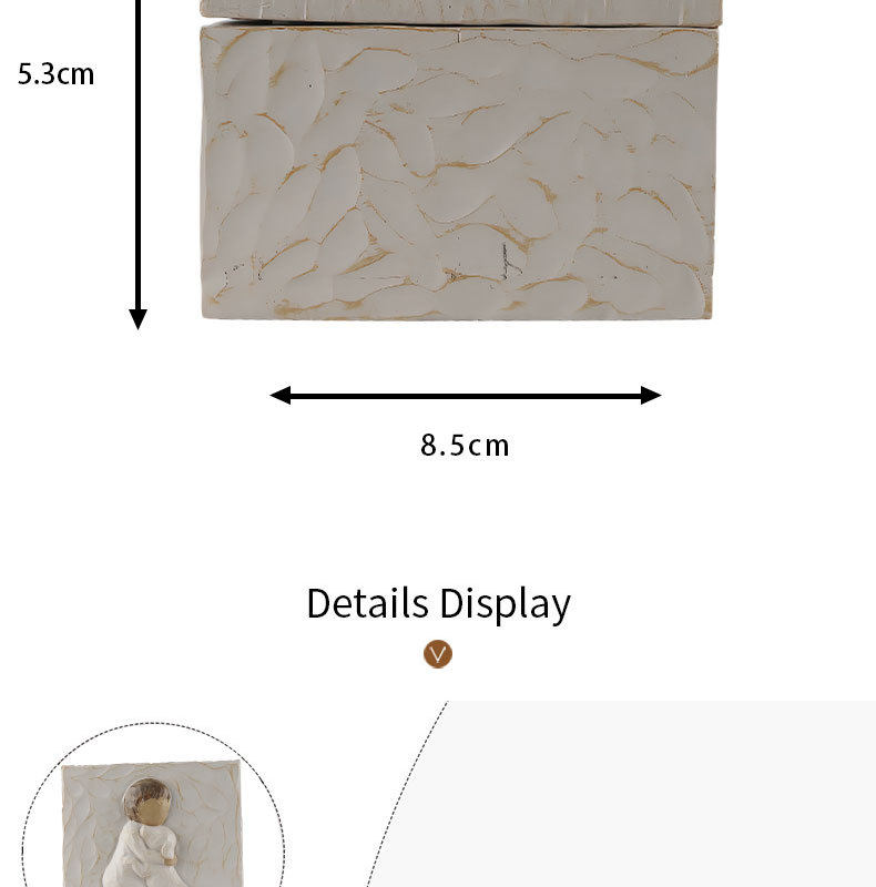 Урна для праха 新品树脂动物宠物骨灰盒天使狗狗猫咪纪念火化通用殡葬棺材盒 German/only banquet