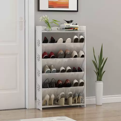 [Sakura Large] Простая наклонная ультратонкая многослойная полка для обуви в европейском стиле, простой шкаф для хранения обуви, пыленепроницаемый