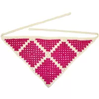 Розово-красный [Бриллиантовый треугольный шарф]