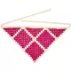 Розово-красный [Бриллиантовый треугольный шарф]