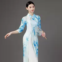 FM38-2401 синий чонсам цельный