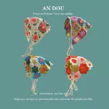 Осенняя брендовая милая трикотажная повязка на голову ручной работы, трикотажный аксессуар для волос, платок, шарф