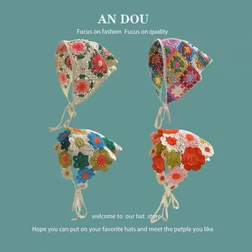 Осенняя брендовая милая трикотажная повязка на голову ручной работы, трикотажный аксессуар для волос, платок, шарф