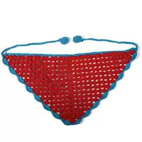 Синяя подвеска, шарф