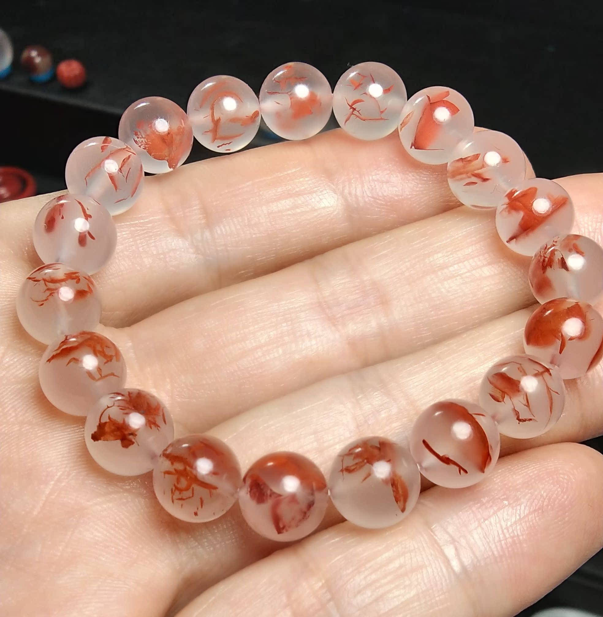 Small Susu Chuan Stock South Red Manate Tomatoes Red Ice Floating Pumpkin Beads Hand Alchemy The Peony Flowers Pendant Baby Lock Pumpkin Beads