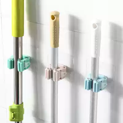 Adhesive hook sticking to the wall hanging ditch hook drag toilet drain mop rack bracket hanging wall bathroom corner broom support