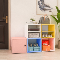 Floor Containing Lockers Composition Checkered Bookcase Brief Modern Small Bookcase Cabinets Narrow Cabinet Childrens Bookshelves With Doors