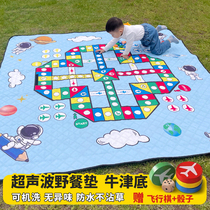 Tapis de pique-nique épais imperméable dextérieur japonais camping portable coussin de sortie de printemps tapis de pelouse lavable en machine résistant à lhumidité