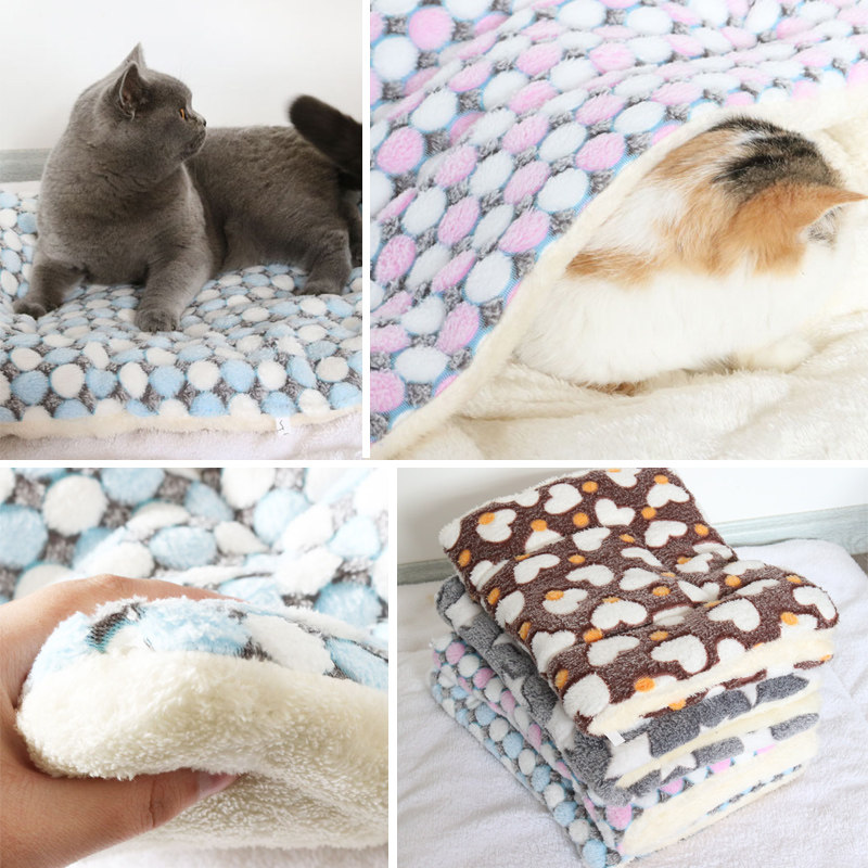 Pooch Mat Cat Sleeping Mat Winter Pet Kennel Winter Teddy Thickened Blanket Son Dog Cage Mat by Sub-autumn Winter