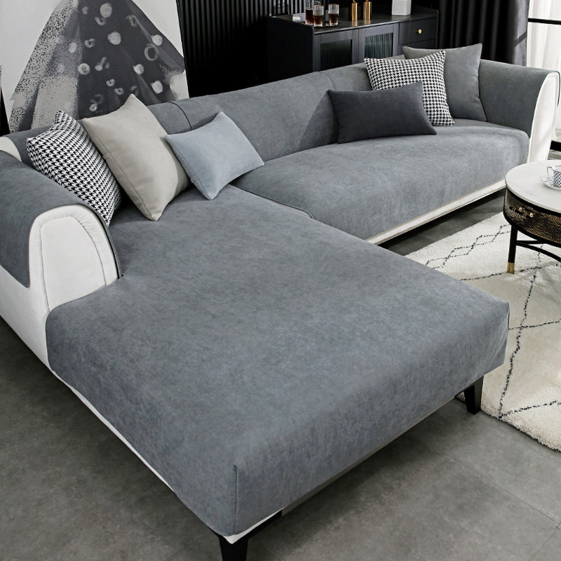 Solid color sofa cushion non-slip four seasons universal simple modern Nordic living room custom-made imperial concubine sofa cover towel cover cloth