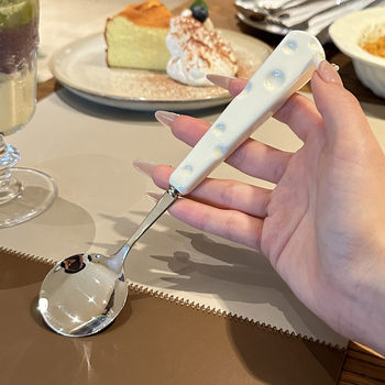 Ceramic cheese spoon 304 stainless steel