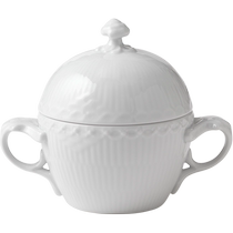 Royal Copenhagen Royal Copenhagen pure white half lace coffee utensils sugar bowl milk cup afternoon tea