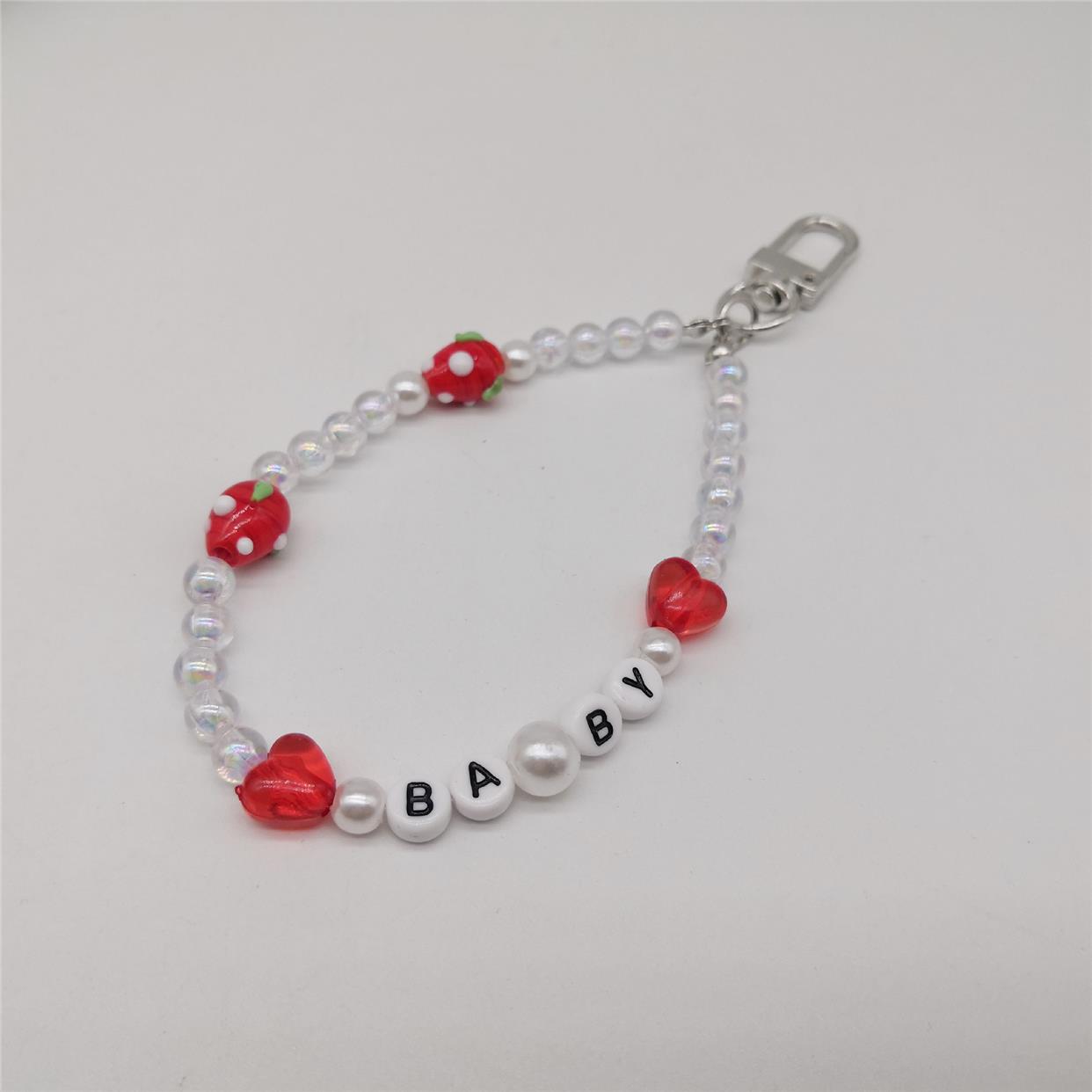 European and American cross-border acrylic letters LOVE mobile phone chain butterfly bag hanging buckle decorative pendant accessories