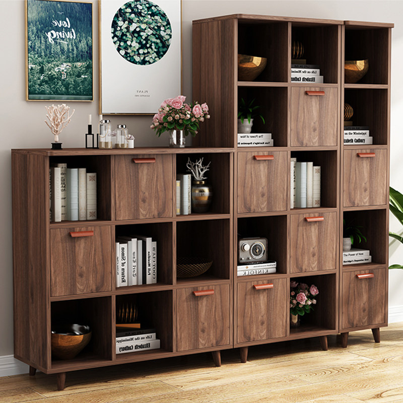 Simple Bookshelf Brief Landing Solid Wood Bookcase Home Student Bookcase Multilayer Storage Containing Layer Shelf Shelf Shelf G Shelf