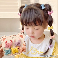 1 # красочная резинка для волос с бантом в горошек (5 пар)