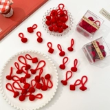 Детская красная заколка для волос, безвредная резинка для волос, аксессуар для волос, китайский стиль, не повреждает волосы