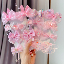 Childrens hairpin headgear Girl Butterfly Knot Hair Clip Little Girl Netred 2022 New Baby Clip Hair Accessories